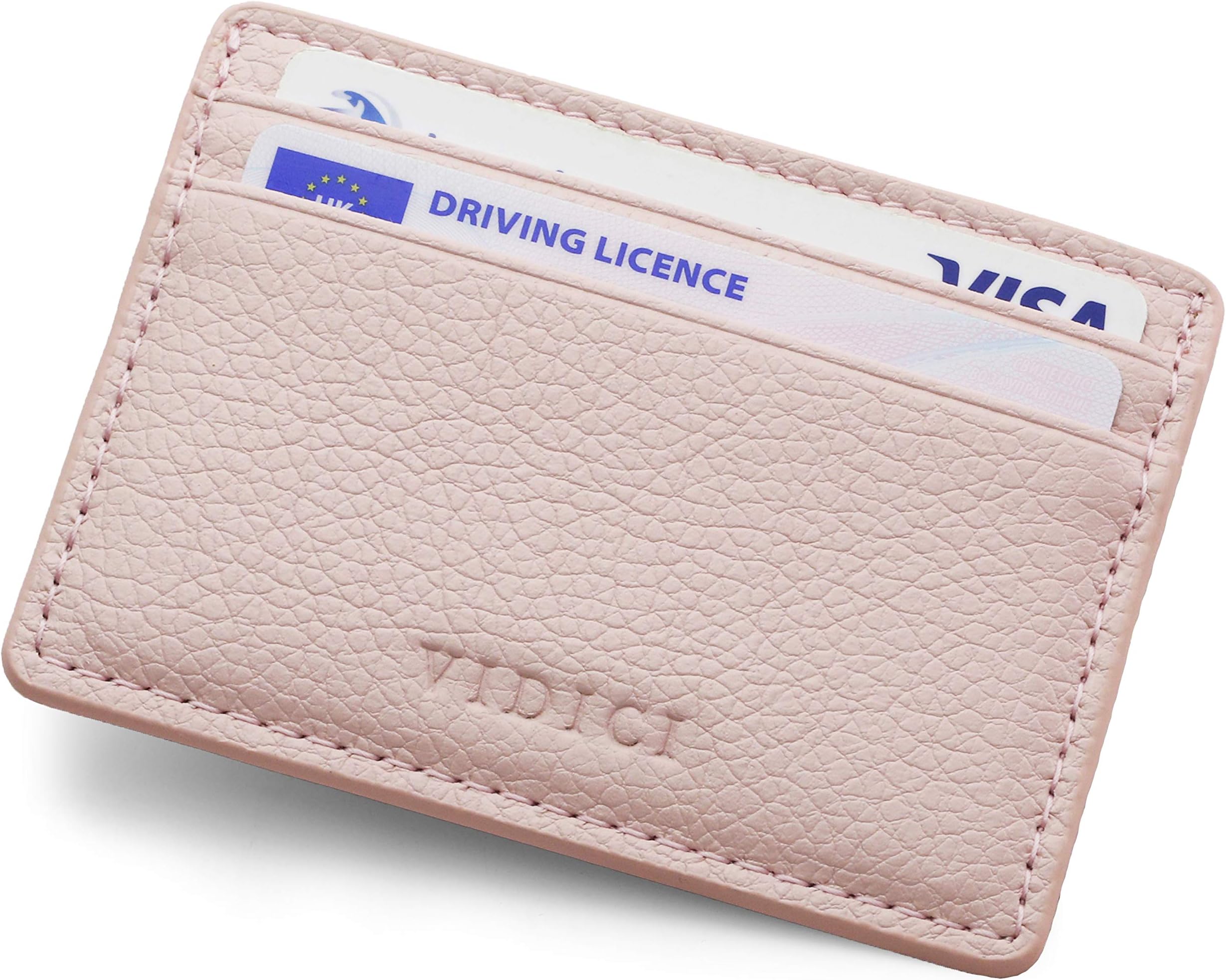 Vidici Pastel Credit Card Holder Wallet with Gift Sleeve in Pink