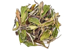 oriarmcha 125g / 4.4oz Fuding White Peony Tea Loose Leaf - Bai Mu Dan White Tea Leaves - Bai Mudan Yuqian 3rd Grade