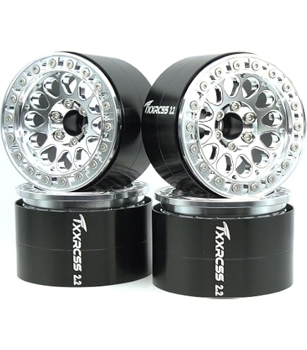 Amazon.com: HOBBYSOUL 2.2 Beadlock Wheels 4-Pack For 1/10 RC