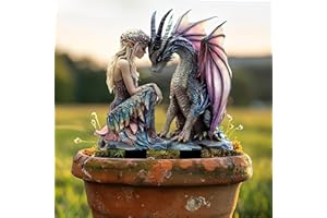 Fairy and Dragon Bonding Acrylic Garden Stake, Indoor and Outdoor Garden Acrylic Decoration, Idea Gift for Flower Potted Orna