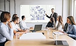 J&J worldwide Glass Dry Erase Board 6' x 3', Glass