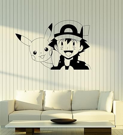 Home Garden Decor Decals Stickers Vinyl Art Pikachu Pokemon