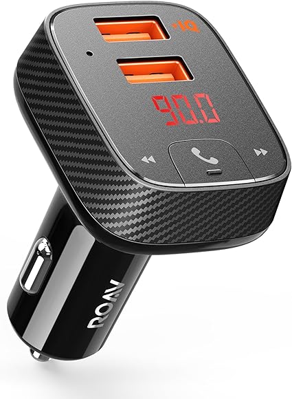 Amazon Anker Roav Fm Transmitter F2 Fmトランスミッター搭載 19 5w 2ポート カーチャージャー Bluetooth 4 2 カーファインダー ハンズフリー通話対応 Poweriq搭載 Fmトランスミッタ 車 バイク