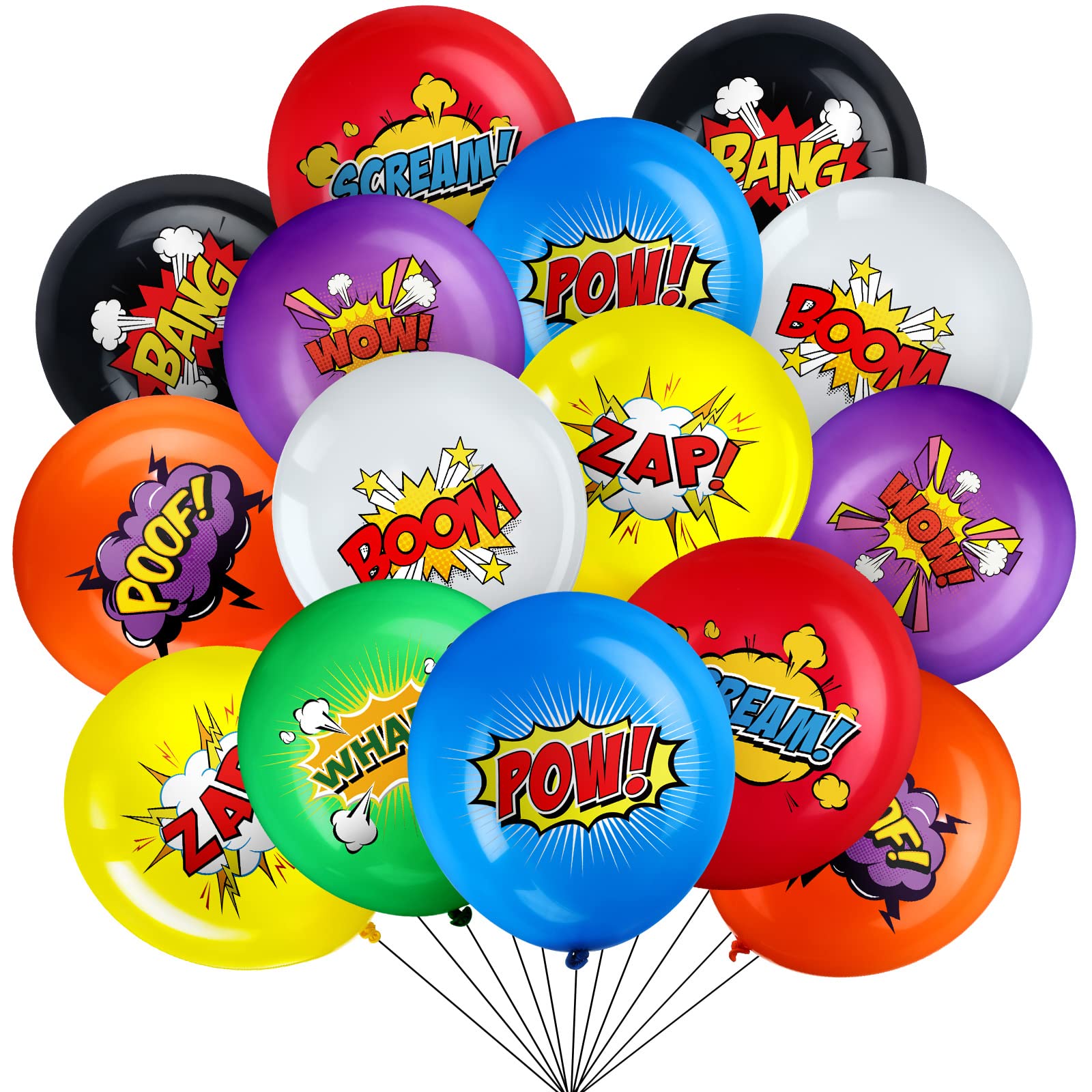 40 Pack Hero Balloons 12 Inches Hero Favors Latex Balloons Party Supplies Pets Decorations for Birthday