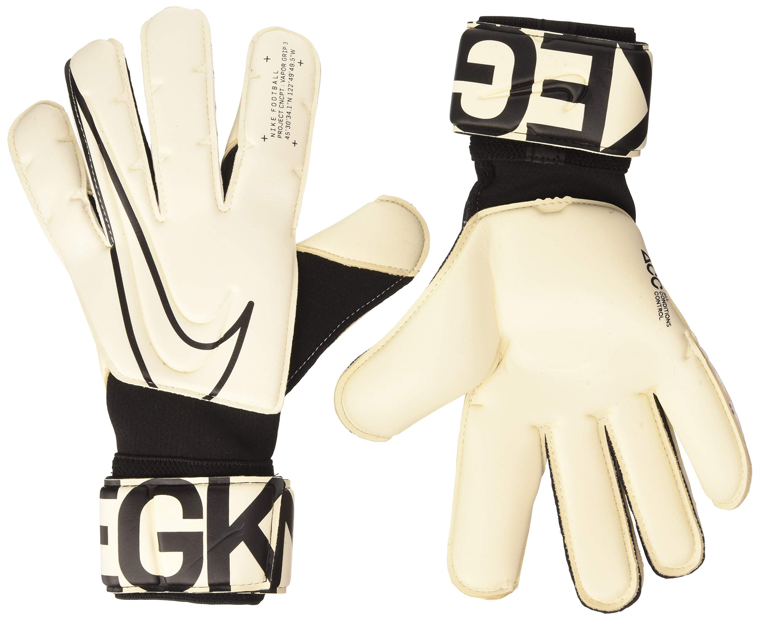 NIKE NK GK Vpr GRP3-FA19 Soccer Gloves - White/(Black), 9