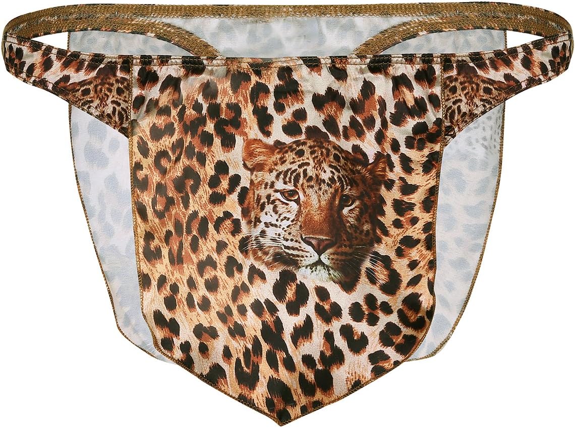 YiZYiF Tanga Sexy para Hombre Leopardo Bóxer Calzoncillos Talle Bajo