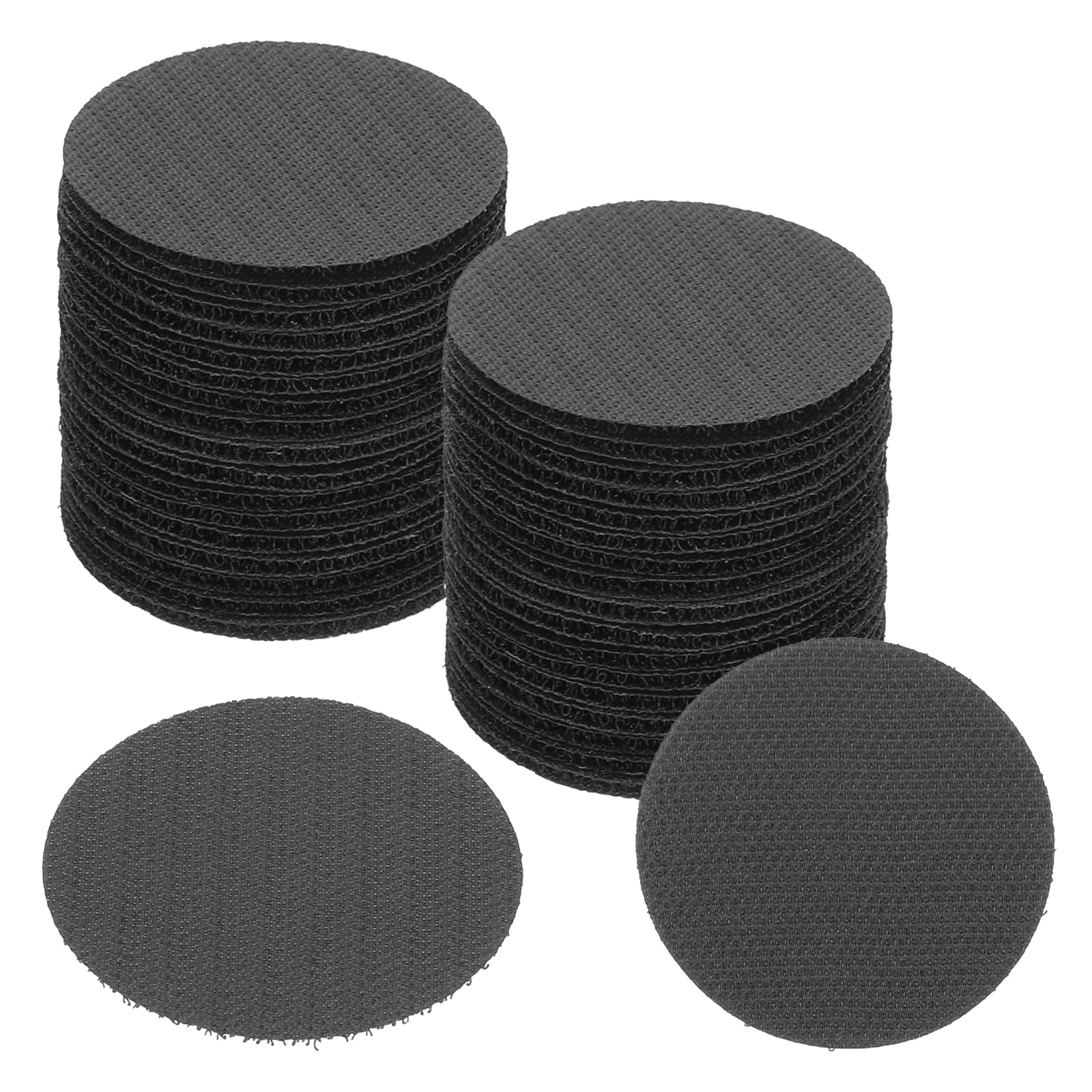 PATIKIL 2" Carpet Spot Markers, 50Pcs Circle Dot Markers Hook and Loop Carpet Spots for Decoration Elementary Preschool Teacher, Black