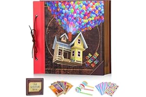 FEIYU BUY Our Adventure Book 12x12 Inch,Scrapbook Album Large Handmade Travel Scrapbook 60 Pages DIY Album for Anniversary,Wedding,Travelling,Writing,Baby,Friends,Family,Couple Gifts (Up House)