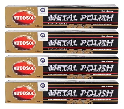 4x AUTOSOL Metal Polish Edel Chromglanz Metall Politur Chrompolitur 75 ml