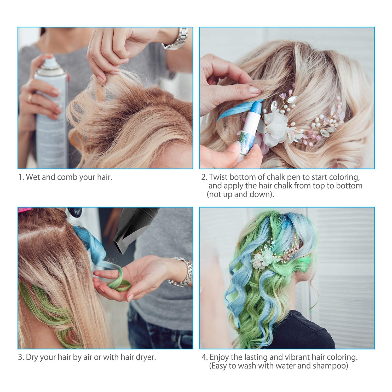 10 COLORE TEMPORANEO dei capelli, Gessi per Capelli Penne Gesso Colorate EUR 19,20 PicClick IT 10 COLORE TEMPORANEO dei capelli, Gessi per Capelli Penne Gesso Colorate EUR 19,20 PicClick IT