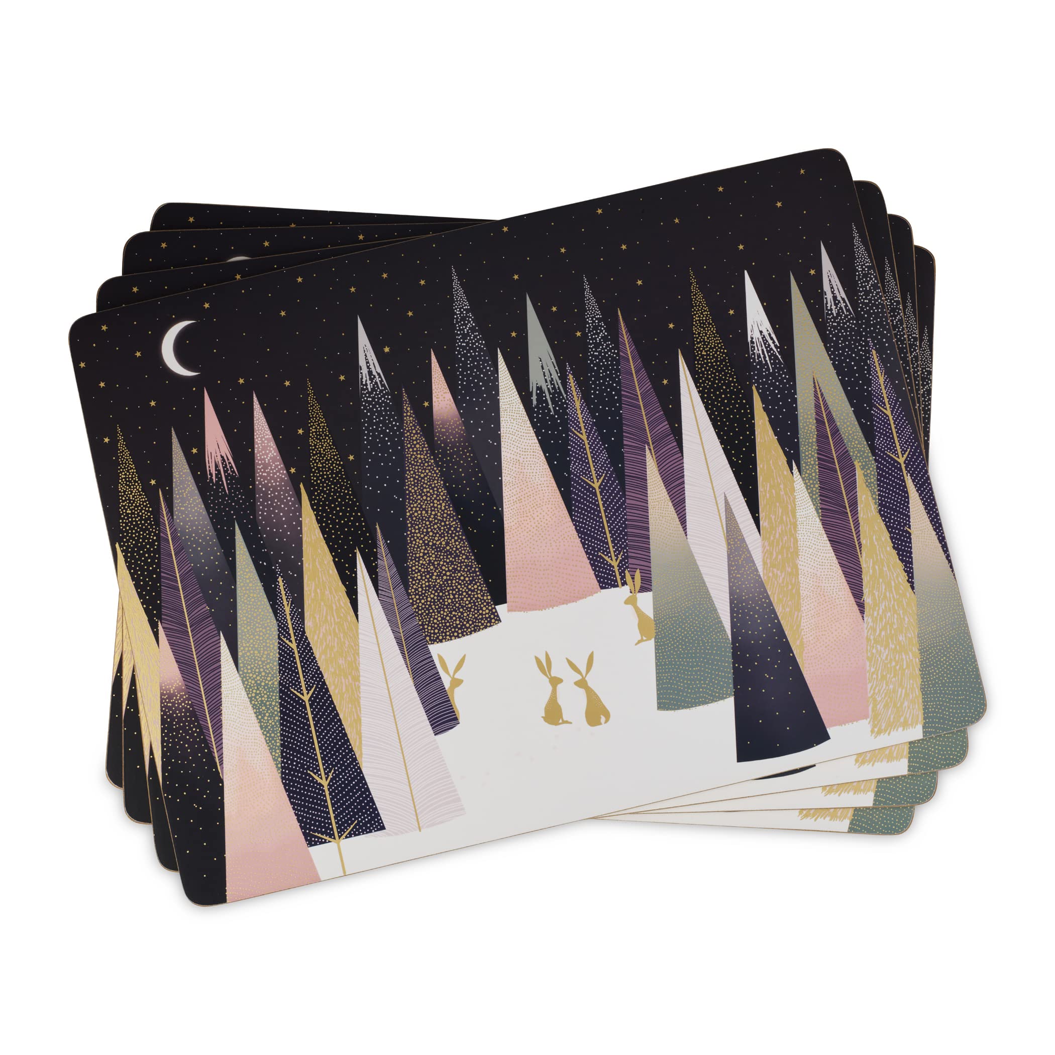 Portmeirion Pimpernel Sara Miller Forest Pines Large Christmas Placemat Set of 4