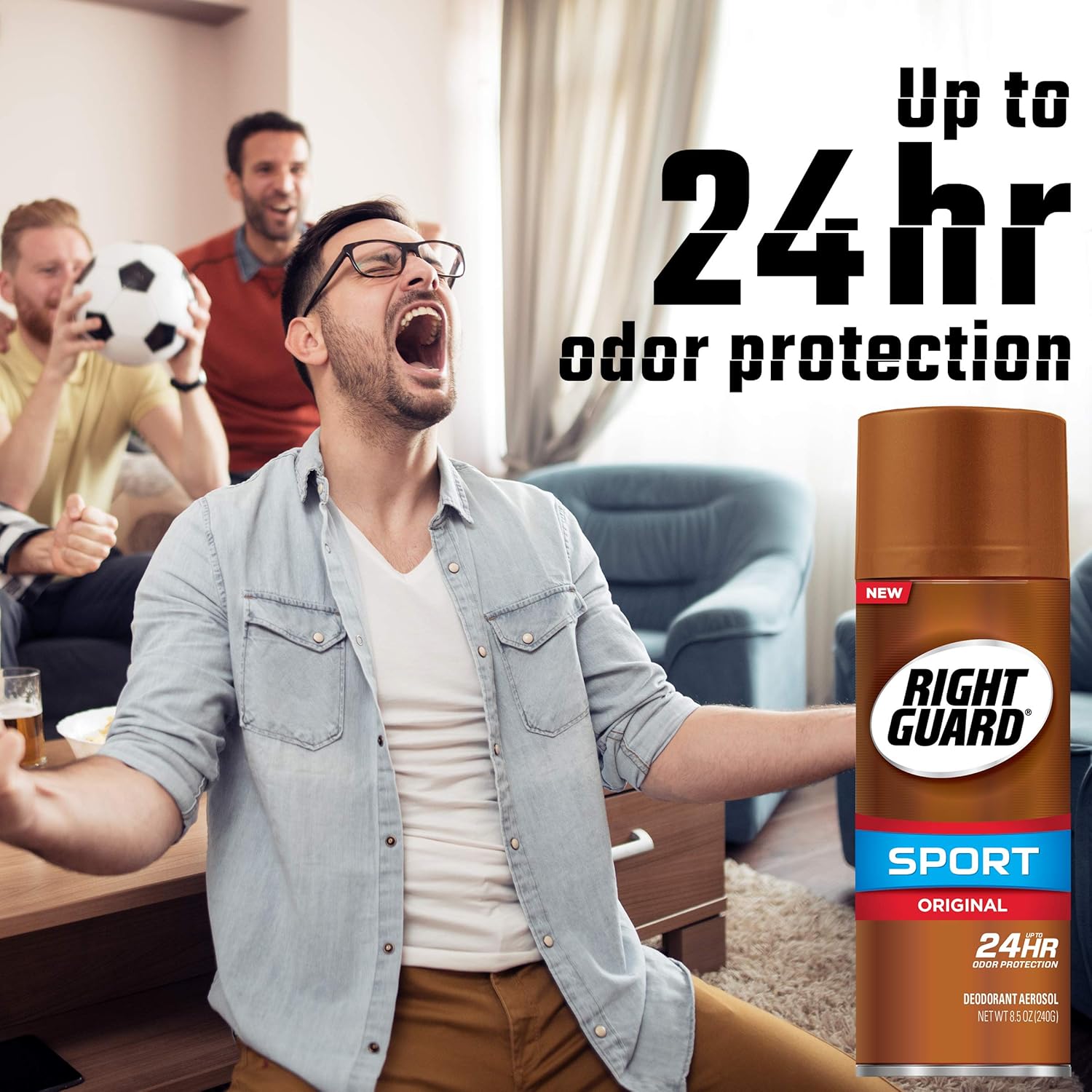 Right Guard Sport Original Deodorant Aerosol Spray, 2 Count : Beauty