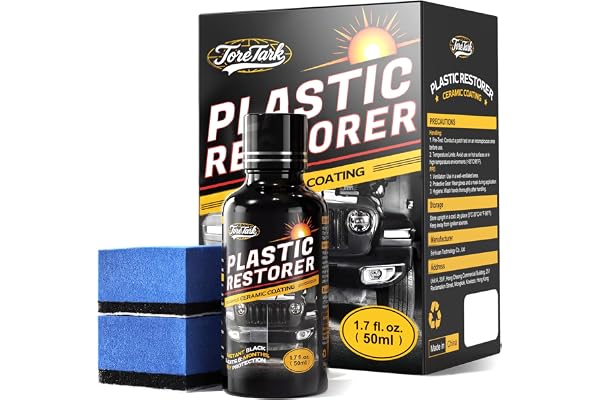 Plastic Restorer for Cars, Black Trim Restorer, Ceramic Crystal Coating Highly Concentrated, Lasting Up to 6 Months+ with UV