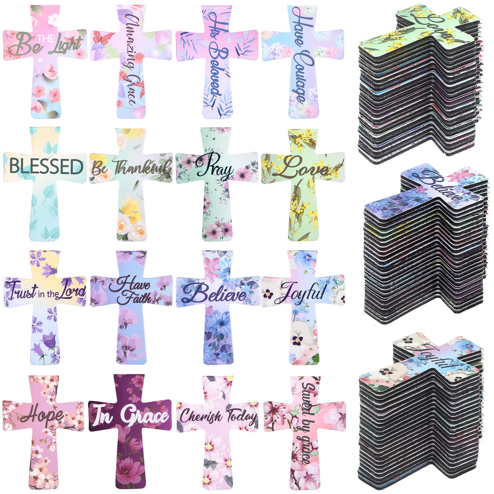 Magnetic Bookmarks Floral Magnet Page Markers Cute Magnetic Page Clips for Student Office Reading Stationery, 16 Styles (96 Pieces)