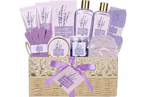 SAINT ROY Christmas Gift Basket Set for Women - 13-Piece Bath & Body Gift Set, Spa Gift Basket, Bath Collection | Birthday Gift, Mothers Day Gifts for Mom, Perfect Present for Her & Mom All Occasions