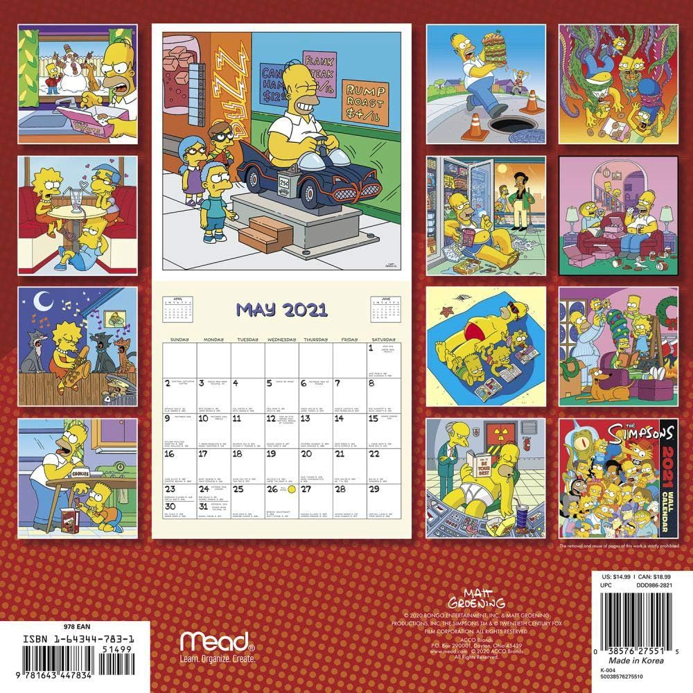 Amazon Co Jp シンプソンズ 21年 カレンダー Lpサイズ 壁掛け 令和3年 The Simpsons バート ホーマー リサ マージ マギーグッズ かわいい 子供部屋 アメキャラ キャラクター インテリア ポスター おもちゃ