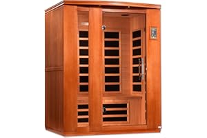 DYNAMIC SAUNAS Dynamic Lugano 3-Person Low EMF (Under 8MG) FAR Infrared Sauna (Canadian Hemlock)