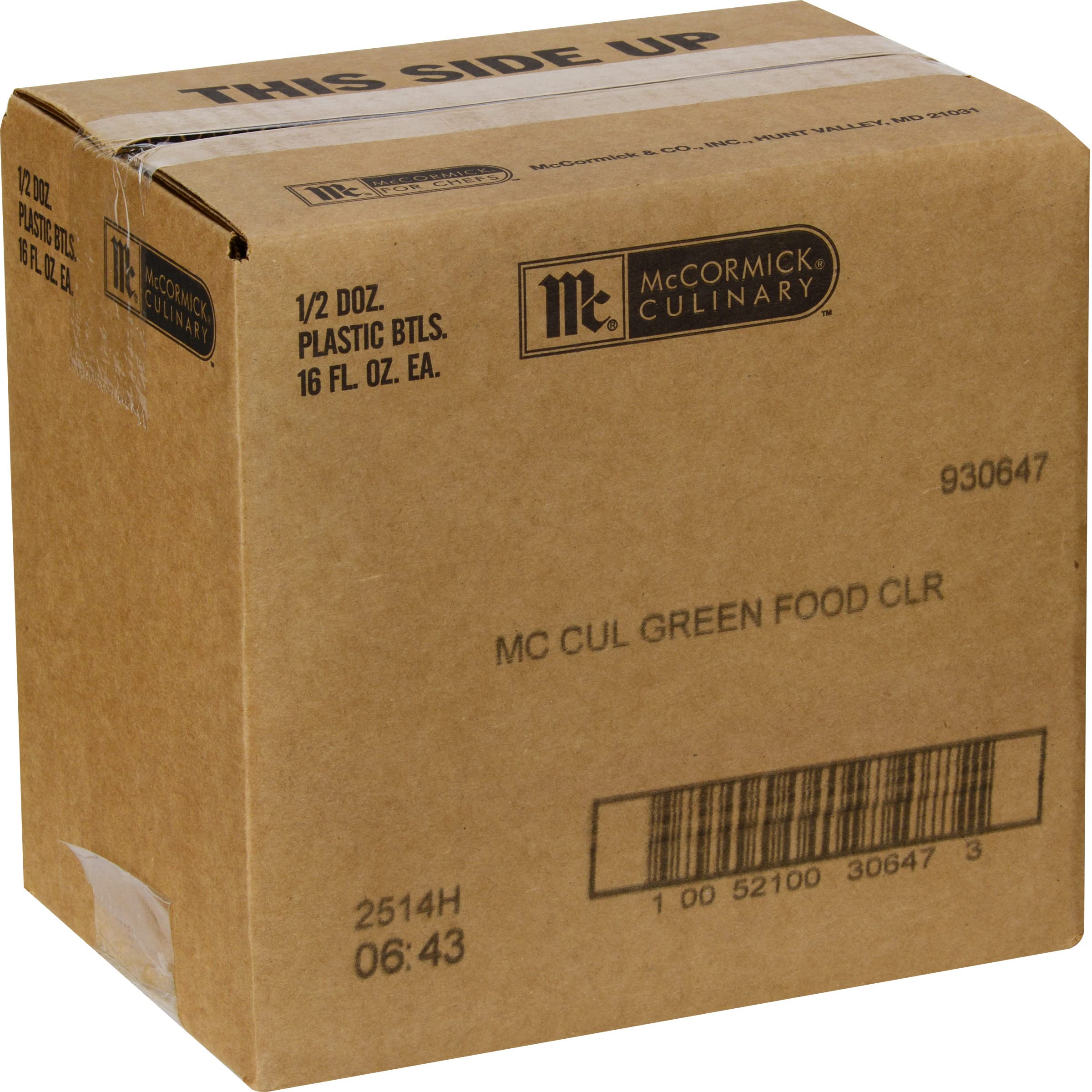 McCormick Culinary Green Food Coloring, 16 fl oz (Pack of 6) - Six 16 Fluid Ounce Bottles of Green Liquid Food Coloring, Add Vivid Green Color to Cakes, Cookies, Icings and More Image