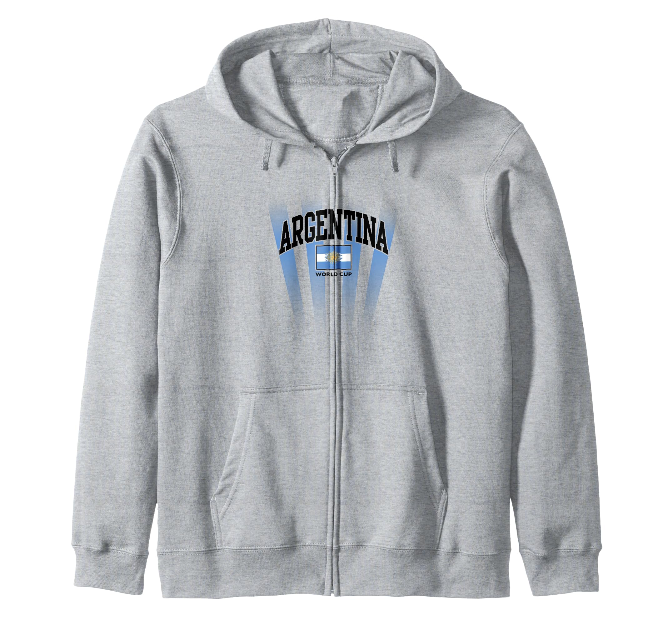 Argentina World Cup Centre Flag Blue White Zip Hoodie