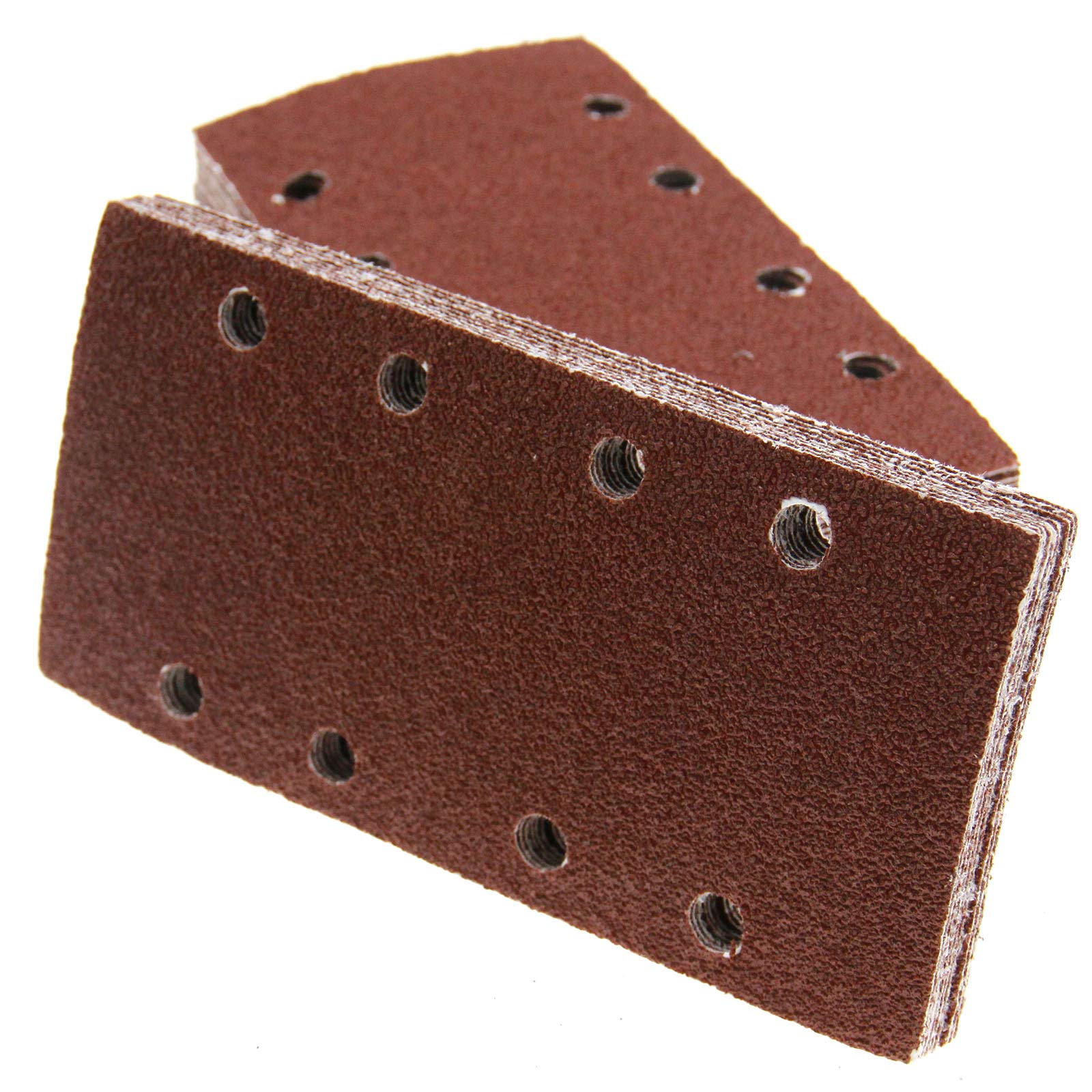 ENET 8 Holes Rectangle Sanding Discs Sanding Paper Sandpaper 40,60,80,100,120 Grits 100pcs/Set