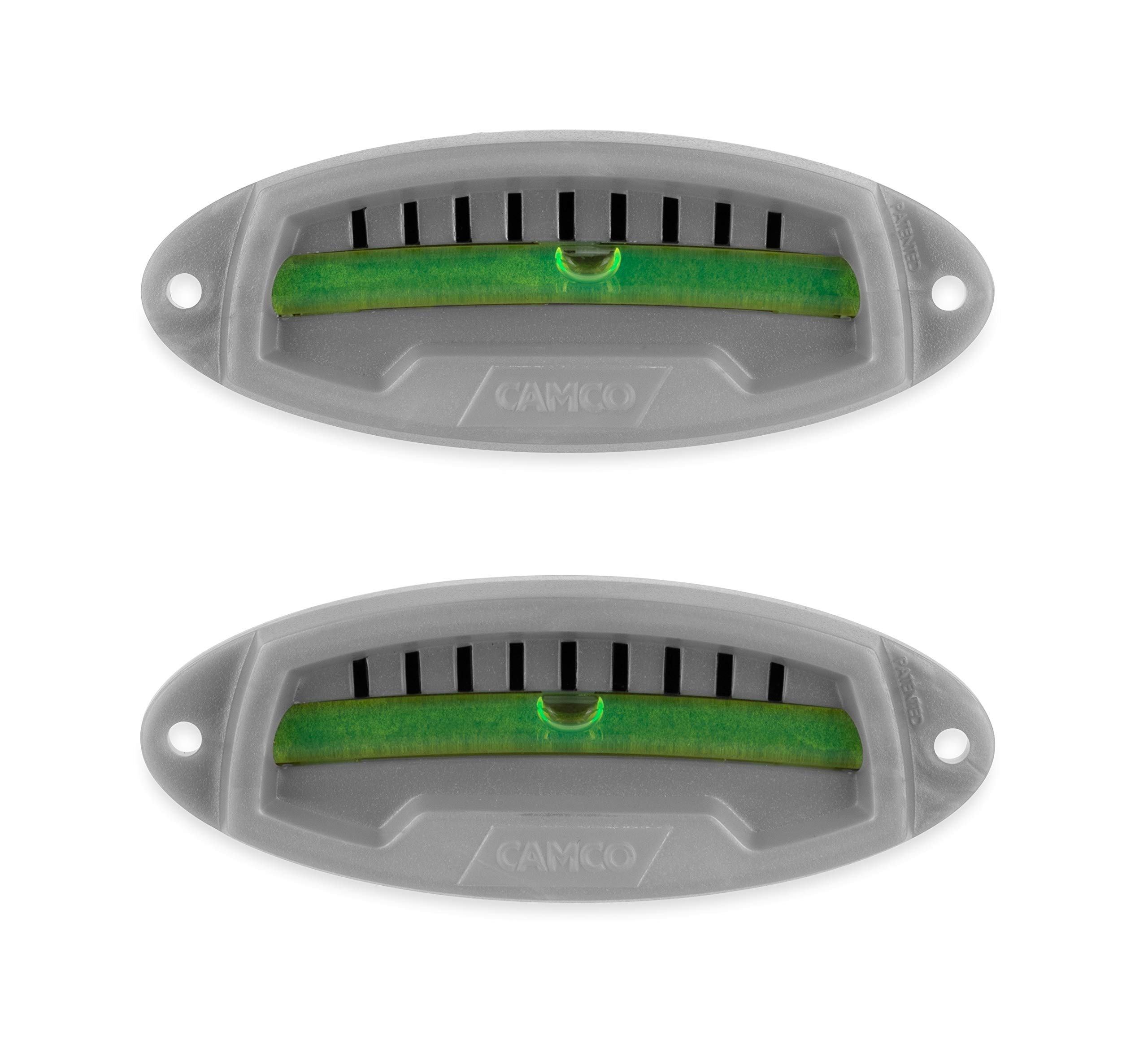 Photo 1 of Camco Utility Trailer Bubble Levels - Features Graduated Markings for Easy RV Leveling - Easy Install w/Screws or Self-Adhesive Tape - 2-Pack (25503)