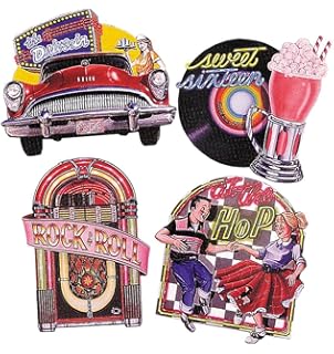 Amazon Com Unbranded 10 1950s Grease Sock Hop Party Decoration