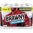 Brawny Pick-A-Size Paper Towels, 6 Double Rolls = 12 Regular Rolls, 2 Sheet Sizes (Half or Full), Strong Paper Towel For Everyday Use