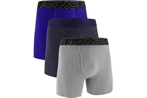 Under Armour Mens Charged Cotton 6-inch Boxerjock 3-Pack