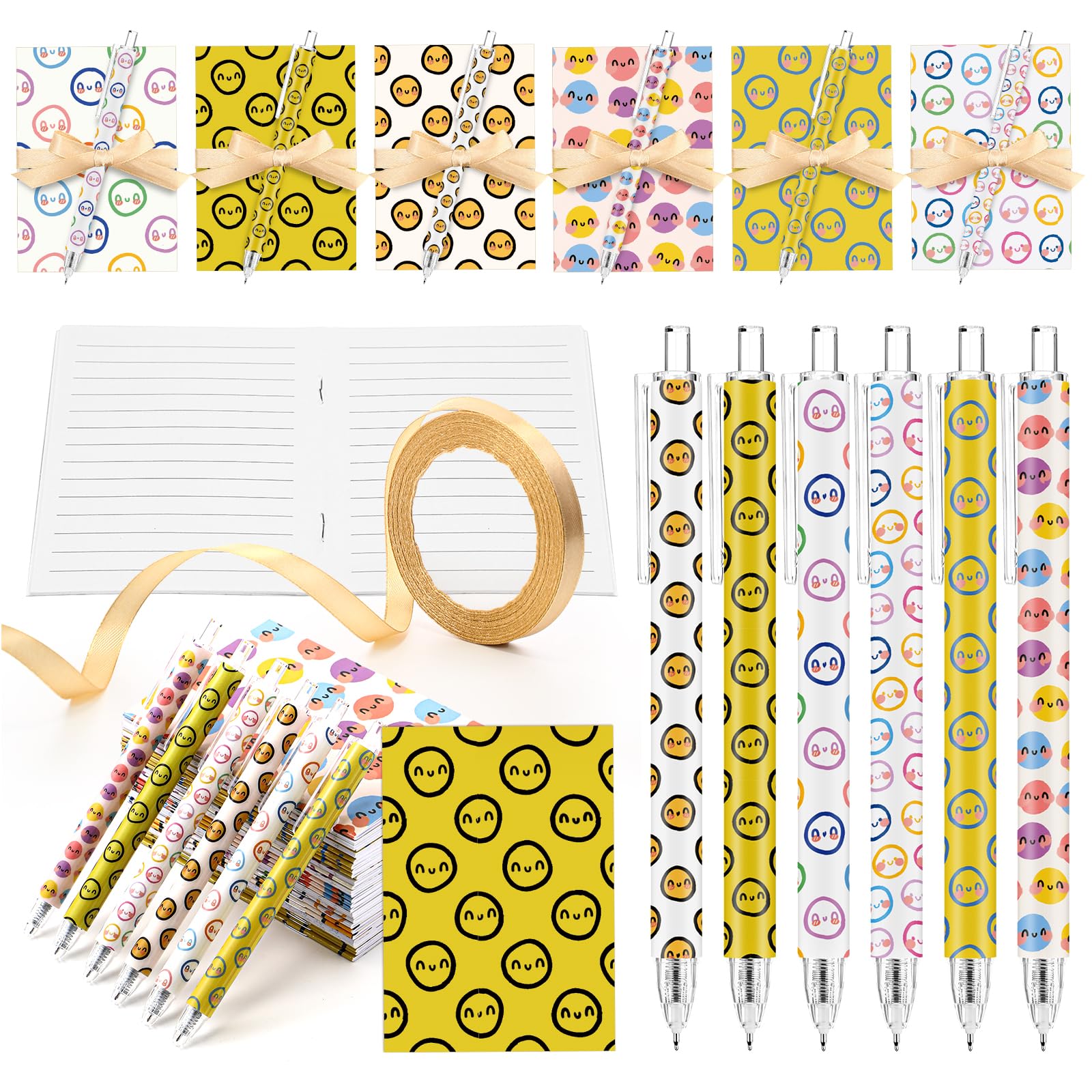 Photo 1 of Sayglossy 72 Pcs Pharmacy Week Gifts Bulk Smile Face Notepads Inspirational Ballpoint Pen Notebook Pharmacy Technician Gifts for Medical Assistant Teachers Coworker