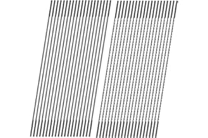 40Pcs Plain End Scroll Saw Blade 5inch High Carbon Steel Scroll Saw Blades Replacement 10TPI 28TPI Fine Cut Wood Cutting Pinl