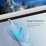 DEWENWILS 6 Way Extension Lead with Individual Switches 3M Surge Protected White view 4
