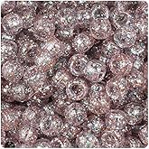 BeadTin Crystal Rainbow Sparkle 9mm Barrel Pony Beads (500pcs)