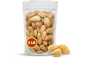 Jumbo California Almonds In Shell – 5 lbs (80oz) Premium Quality Kosher Raw Almonds By We Got Nuts - Natural & Healthy Rich Flavor Snack - Whole,& Unsalted –