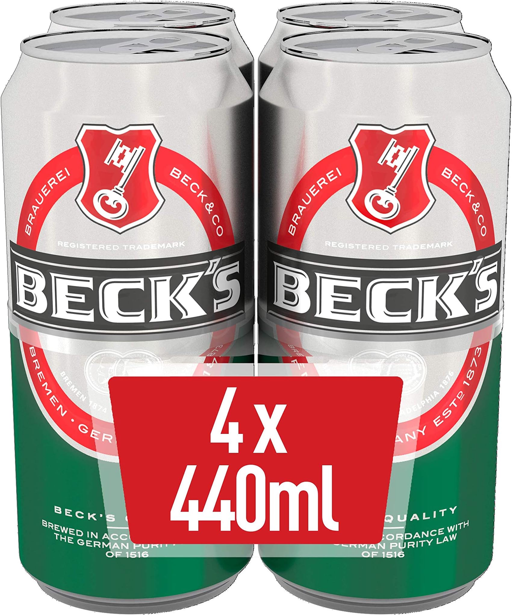 Beck'sLager Beer Can, 4 x 440 ml