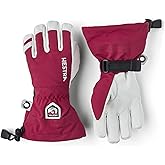 Hestra Army Leather Heli Ski Junior Glove (Youth 4-13yrs) | Waterproof, Insulated Classic 5-Finger Leather Kids Gloves for Winter, Skiing & Playing in The Snow