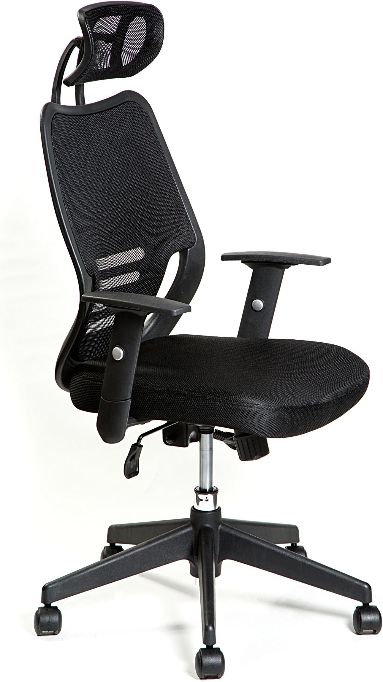 HULLR Modern Mesh Office Chair with Adjustable Headrest and Armrests, Swivel Office Chair