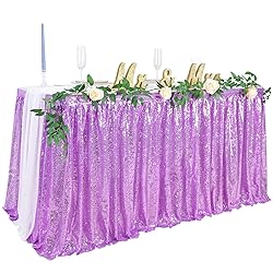 Table Skirt for Rectangle Table 14ft Lavender