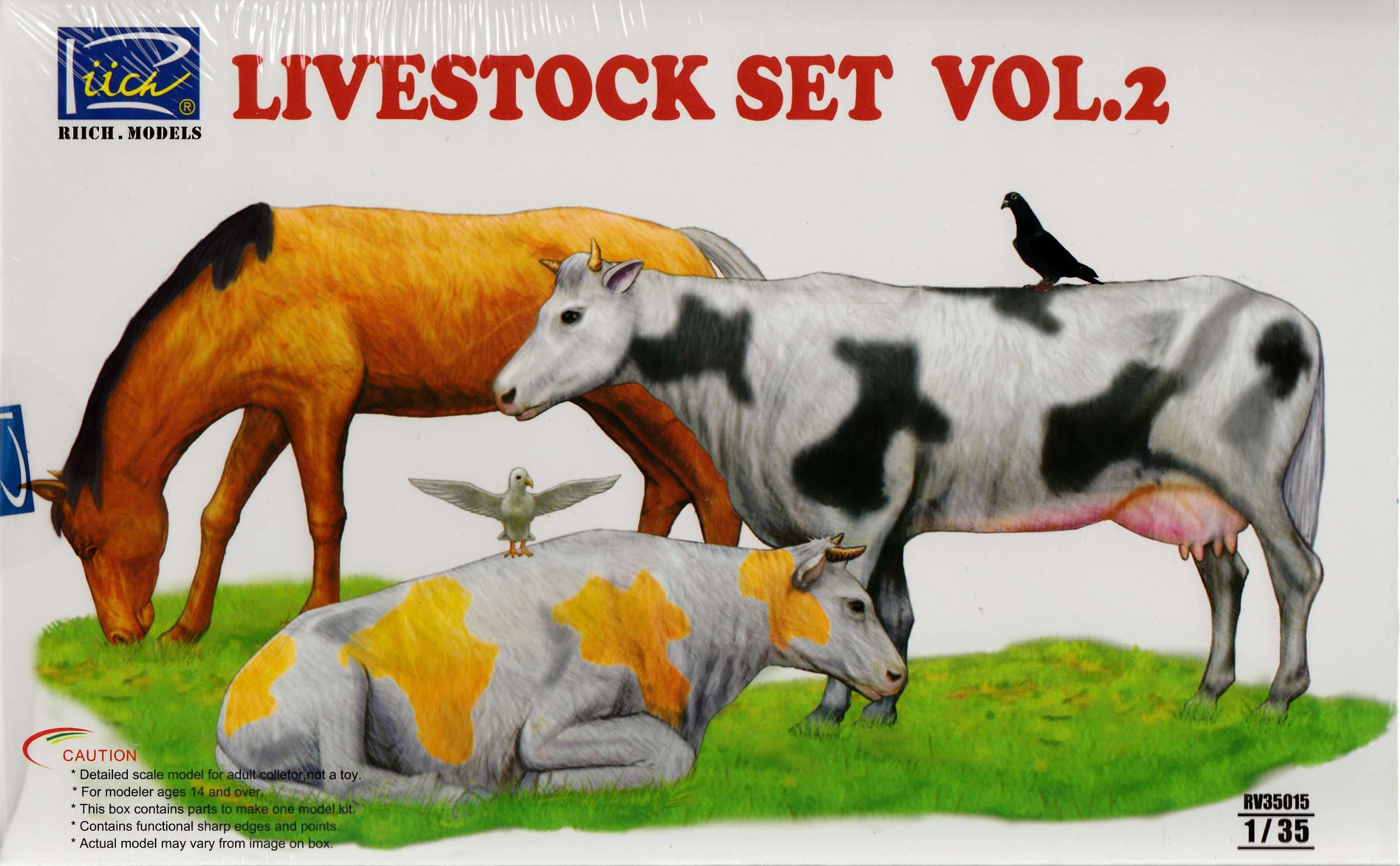 Riich Models Livestock Set #2 Model Kit (1/35 Scale)