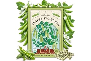 Seedboy Organic Sugar Snap Pea Seeds for Planting Indoor and Outdoor, Non-GMO and USDA Certified Vegetable Seed Packet for Hydroponic Garden Indoor or Planting Outdoors (Sugar Snap Peas)