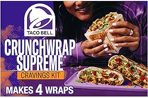 Taco Bell Crunchwrap Supreme Cravings Kit, 642 g Box (Pack of 6)