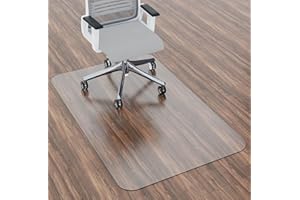 100pointONE Office Chair Mat for Hardwood Floor, 48'' x 36'' Transparent Desk Chair Mat for Hard Floors, Plastic Floor Protector Mat for Office Chairs on Hardwood - Rectangle