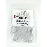Hareline Fly Tying Rabbit Strips - Silver Gray