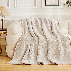 EMME Fuzzy Fleece Warm Queen Blanket 90"x90" Ultra
