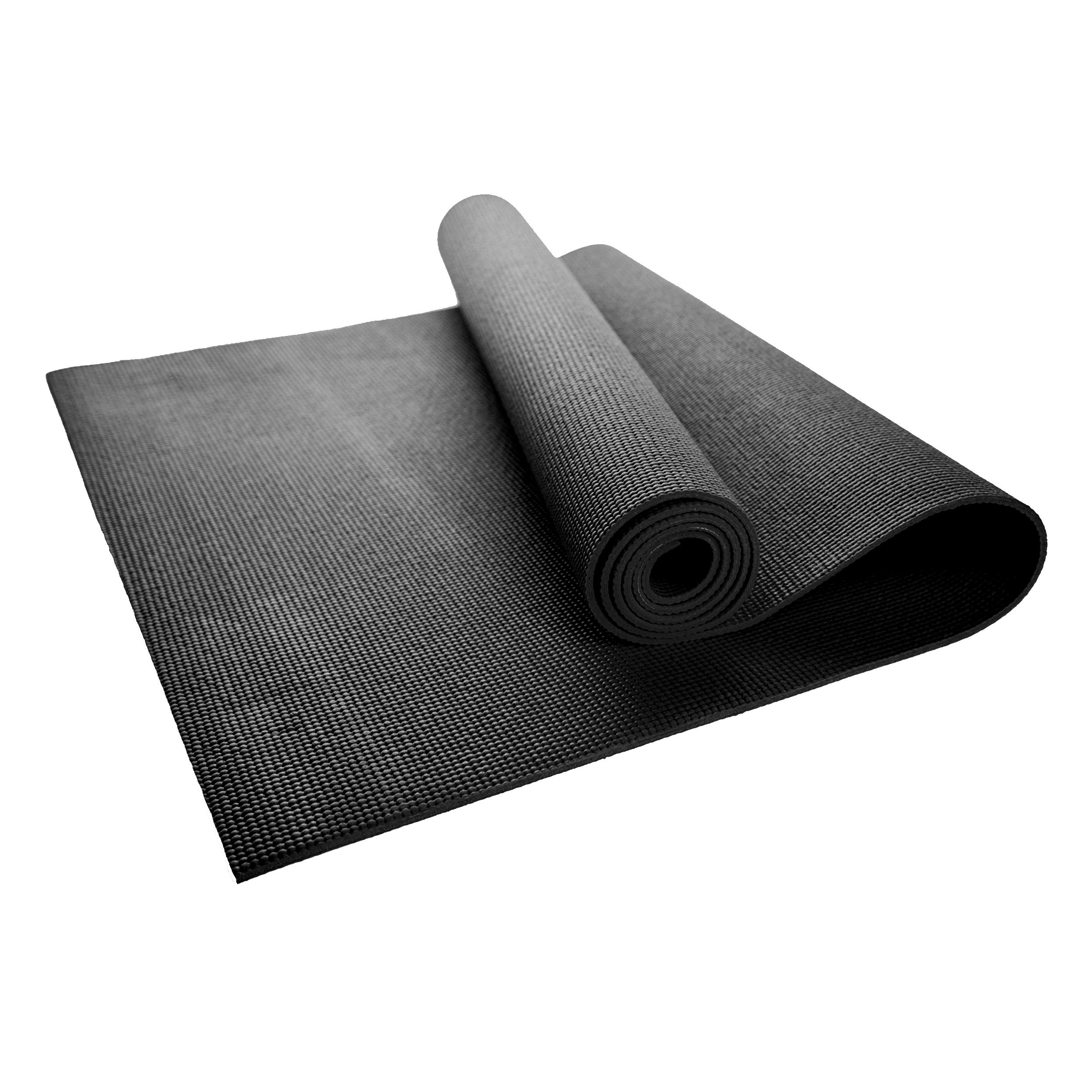 Hello Fit 10-Pack Yoga Mat, 68" x 24" Non Slip Exercise Mat, 4mm Thick Gym Mat for Fitness and Stretching, Bulk Non Toxic Yoga Mats for Schools and Studios, Black - Image 2