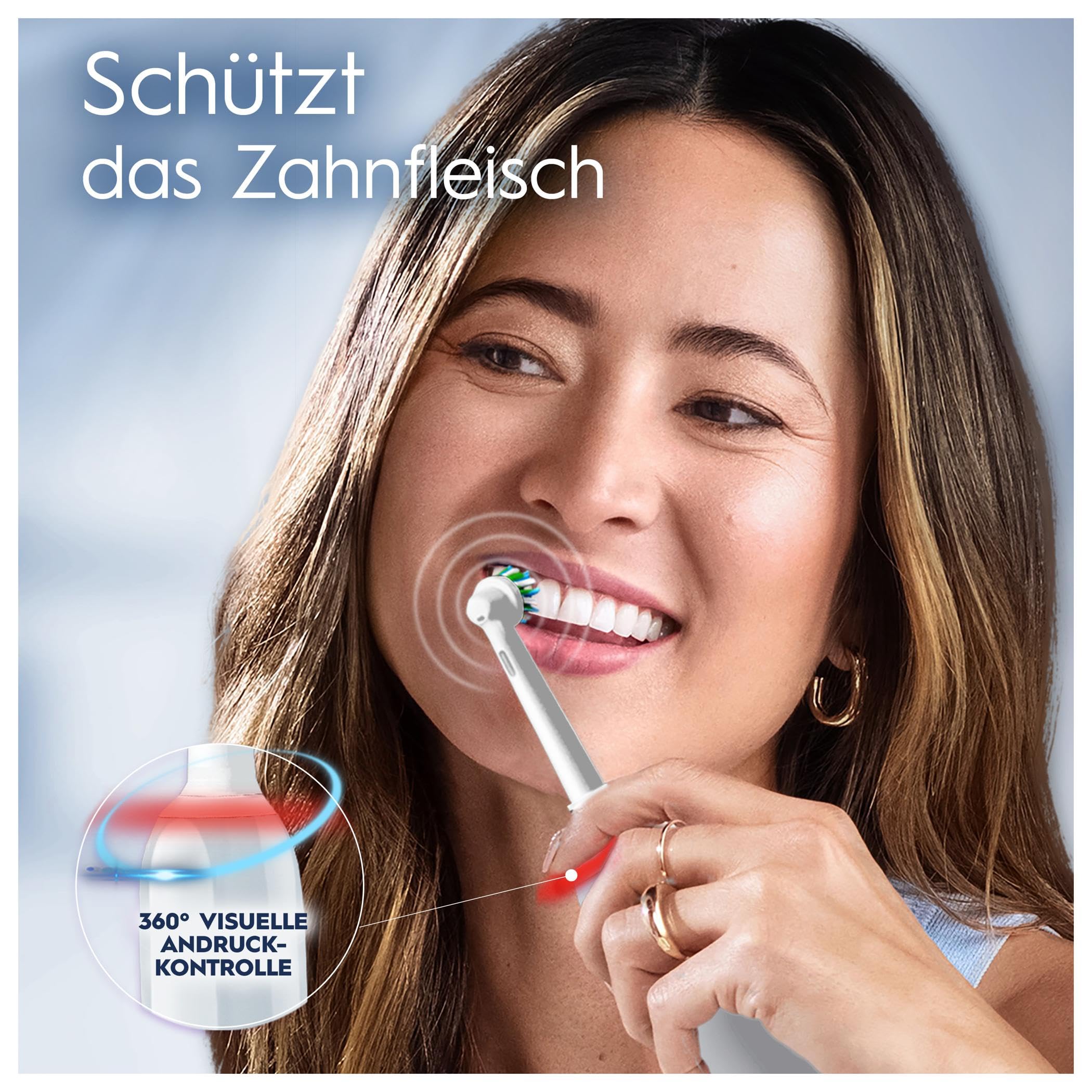 Oral-B Pro Series 3 Elektrische Zahnbürste Doppelpack — Electric Toothbrush, Inkl. 4 Aufsteckbürsten — 3 Putzmodi für Zahnpflege, Zahnbürste Elektrisch, Designed by Braun, Schwarz und Weiß 4