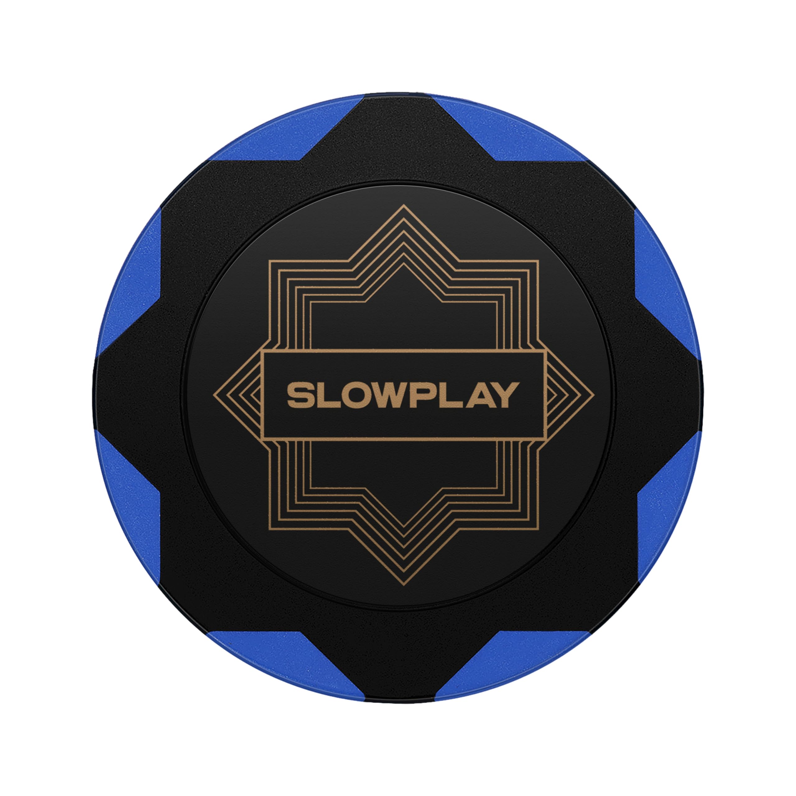 SLOWPLAY Nash Clay Poker Chips, 14 Grams Heavyweight Clay Composite, 40mm Large Chips in Bulk, Pack of 50 in Blue Without Denomination
