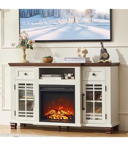 Amazon.com: SAVOR LIFE Fireplace TV Stand for 80'' TV, 70