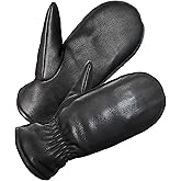 SKYDEER 100% Full Grain Deerskin Leather Winter Mittens for Women, Super Soft for Daily Use (SD8685M)