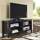 WE Furniture 58" Wood TV Stand Storage Console, Espresso