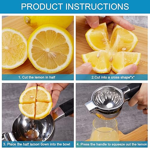 Lemon Squeezer Stainless Steel Easy Squeeze Heavy Duty Manual